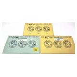 x3- Susan B. Anthony dollar sets: 1979-80 -x3 sets