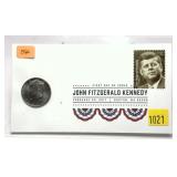 Kennedy coin and stamp set