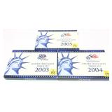 x3- Proof sets: 2003-2005- x3 sets- Sold by the
