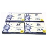 x4- Proof sets: 1999-2002- x4 sets- Sold by the