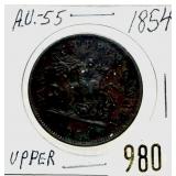 1854 Canadian penny bank token