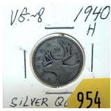 1940 Canadian 25-cents