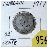 1917 Canadian 25-cents