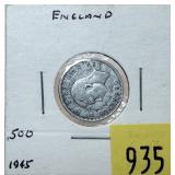 1945 British 6 pence