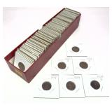 Lot, wheat cents, 90 pcs.