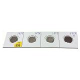 x4-Liberty nickels, mixed dates, x4 coins, sold