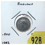1942 British 3 pence