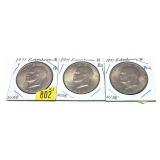 x3- 1971 Eisenhower dollars -x3 dollars - Sold