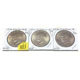 x3- 1976 Eisenhower dollars -x3 dollars - Sold