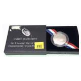 2014 Baseball Commemorative Proof half dollar