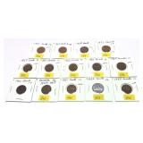 Lot, Canadian cents and nickel, 14 pcs.