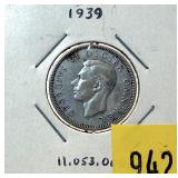 1939 British shilling