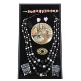 Lot, fashion jewelry and West German double