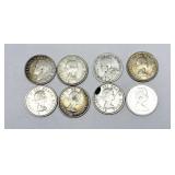 x8- Canadian silver quarters -x8 dollars -Sold by