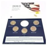 2013 U.S. Mint Unc. dollar coin set, No Eagle