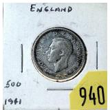 1941 British shilling