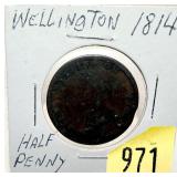 1814 Canadian half penny token