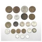 Lot, world coins, 22 pcs.