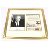 Framed John Glenn signed print with Cape