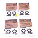 Lot: 4 Tasco High Centerfire Matte Rings- Scope