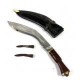 Kukri knife with 2 small knives in sheath