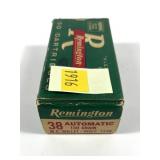 Vintage box of .38 Automatic 130-grain MC