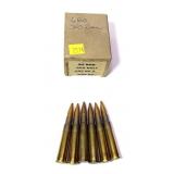 6 Rds. .303 Ball cartridges, military