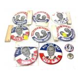 Lot: Vintage Johnson (LBJ) Political pins, and 2