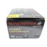 Box of .38 Spl. +P 130-grain bonded jacketed HP