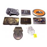 Lot: 7 Assorted Roadway/ Teamster belt buckles