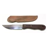 Stainless Knife- 10" Overall Length with leather