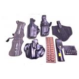 Lot, 5 assorted holsters and 2 cartridge cases