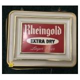 Rheingold Extra Dry Lager Beer light-up sign,
