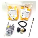 Lot, 2 gas can spout kits, gas valve and more
