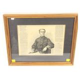 Rear Admiral Henry H. Bell framed newspaper,