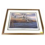 "Bluebills Gliding In" Limited Edition signed