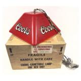 Coors game table hanging lamp with box,