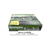 Box of 9mm luger 124-grain BJHP Remington