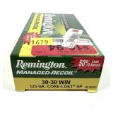 Box of .30-30 WIN. 125-grain SP Remington