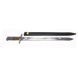 WWI Swiss Sawback Bayonet with scabbard