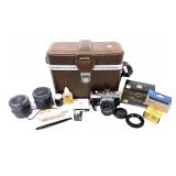 Lot: Olympus OM-1 Camera with Lenses and camera