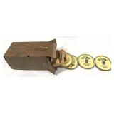 Lot, case of 25 TOBY Imported Ale label plaks