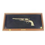 Framed Colt Model 62 replica gun