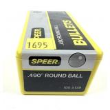 Box of .490 round ball Speer muzzle loading