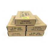 Lot, 80 Rds. of 5.56 Ball M193 cartridges, 80 Rds.