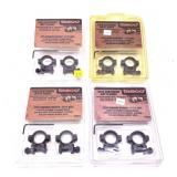 Lot: 4 Tasco High Centerfire Matte Rings- Scope