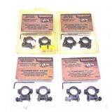 Lot: 4 Tasco High Centerfire Matte Rings- Scope