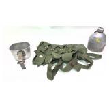 Lot: Canteen ans Ammo Belt/ Mag Pouch
