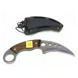MTech USA Curved blade knife with sheath