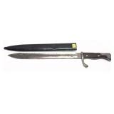 German Sawback bayonet with mismatched scabbard
